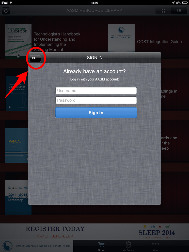 Para ter acesso ao conteúdo gratuito clique em Skip
